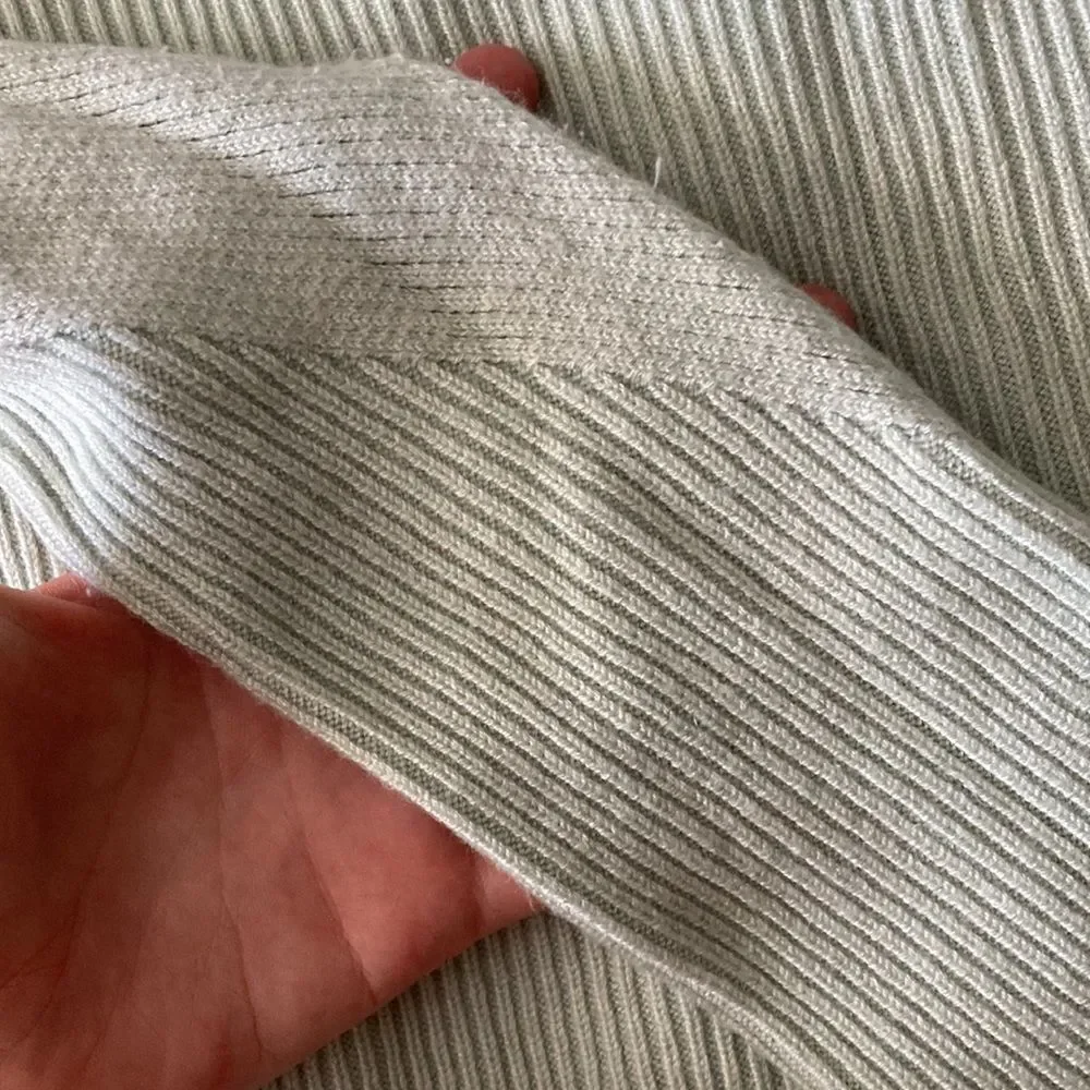 LULULEMON Wrap it Back Sweater Sea Breeze Green Cashmere Knit Top Reversible 4